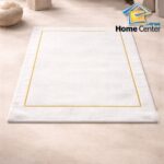 Elegant white drop cloth with golden border