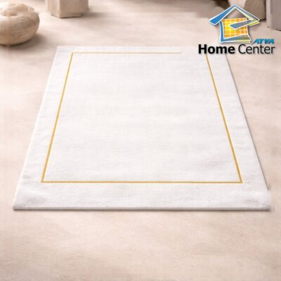 Elegant white drop cloth with golden border
